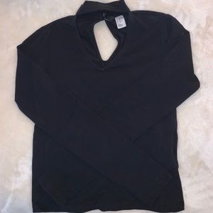 Black long sleeve top